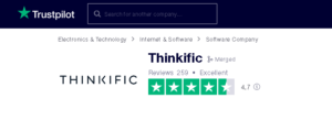 Thinkific Review from trustpilot